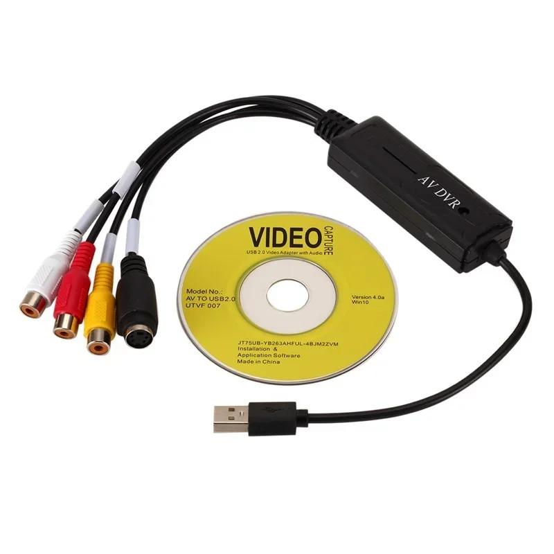 AV RCA-USB 2.0 ̺  ȯ,   ĸó ī , TV DVD VHS ĸó ġ PC ̺